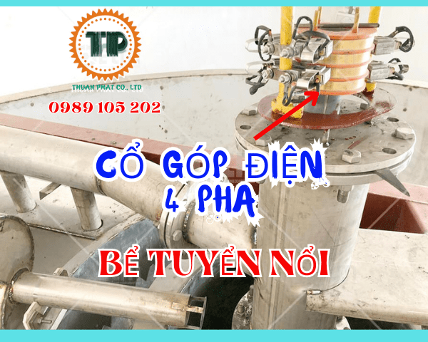 Cổ góp điện 4 pha lắp đặt trong hệ thống xử lý nước thải Cổ góp điện 4 pha lắp đặt trong hệ thống xử lý nước thải