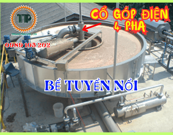 Cổ góp điện 4 pha lắp đặt trong hệ thống xử lý nước thải Cổ góp điện 4 pha lắp đặt trong hệ thống xử lý nước thải