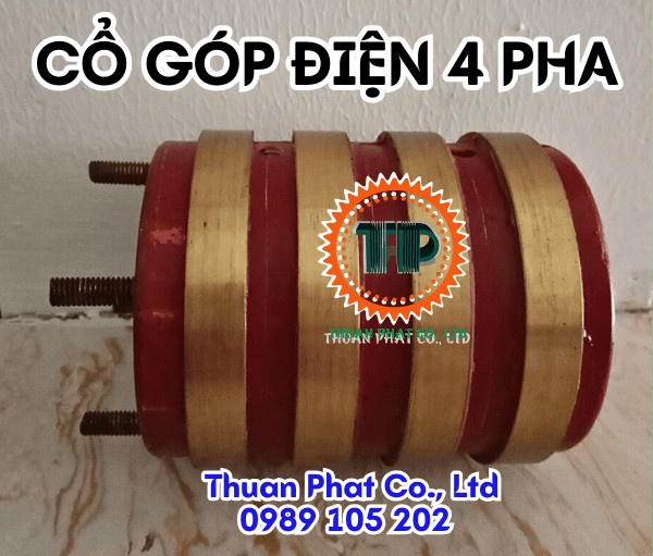 Cổ góp điện 4 vành trượt Cổ góp điện 4 vành trượt