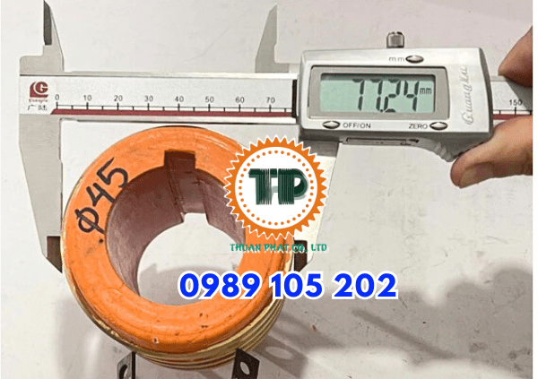 Bộ cổ góp điện 4 pha lỗ trục D45, dòng điện 60A Bộ cổ góp điện 4 pha lỗ trục D45, dòng điện 60A