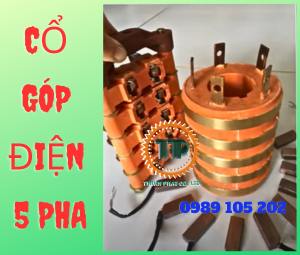 Cổ góp điện 5 pha 65x110x140mm Cổ góp điện 5 pha 65x110x140mm