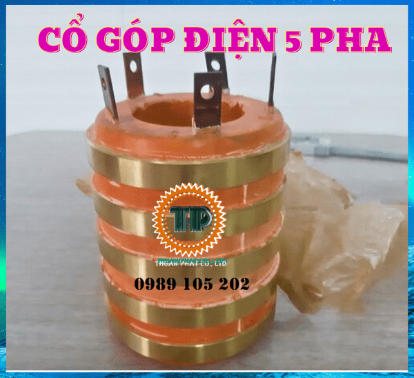 Cổ góp điện rãnh dương 5 pha Cổ góp điện rãnh dương 5 pha