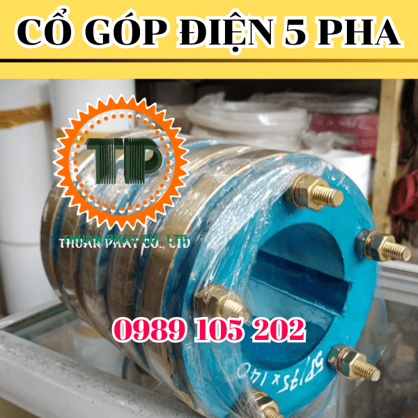 Cổ góp điện 5 pha trục 50 mm Cổ góp điện 5 pha trục 50 mm