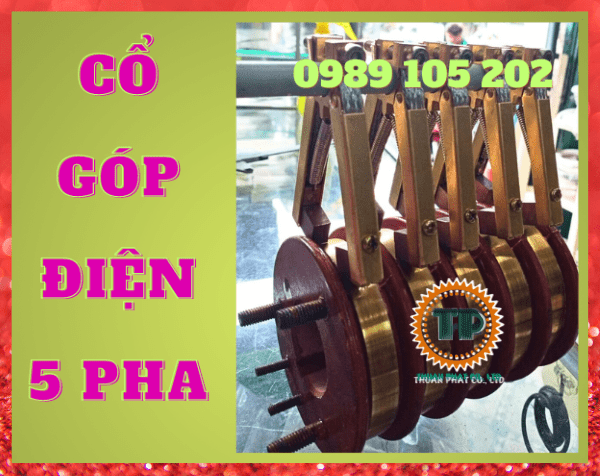 Cổ góp điện 5 pha rãnh âm Cổ góp điện 5 pha rãnh âm