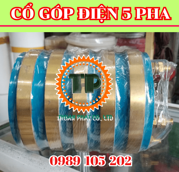 Cổ góp điện 5 pha trục 50 mm Cổ góp điện 5 pha trục 50 mm