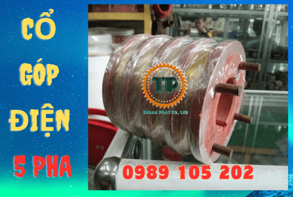 Cổ góp điện 5 pha rãnh âm kích thước 50x130x120mm Cổ góp điện 5 pha rãnh âm kích thước 50x130x120mm