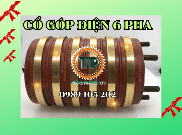 Cổ góp điện 6 pha dạng hở Cổ góp điện 6 pha dạng hở