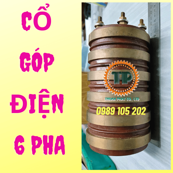 Cổ góp điện 6 pha có dây dò Cổ góp điện 6 pha có dây dò