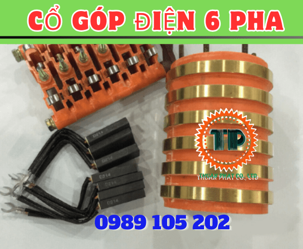 Cổ góp điện 6 pha và phụ kiện Cổ góp điện 6 pha và phụ kiện