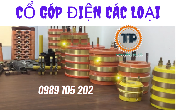 Cổ góp điện 6 pha - 6 cực dẫn điện Cổ góp điện 6 pha - 6 cực dẫn điện