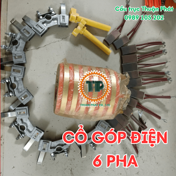 Cổ góp điện 6 pha và phụ kiện Cổ góp điện 6 pha và phụ kiện