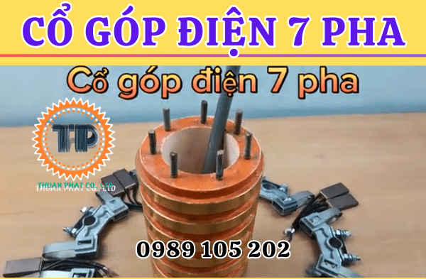Cổ góp điện 7 pha kích thước 65*115*130 mm Cổ góp điện 7 pha kích thước 65*115*130 mm