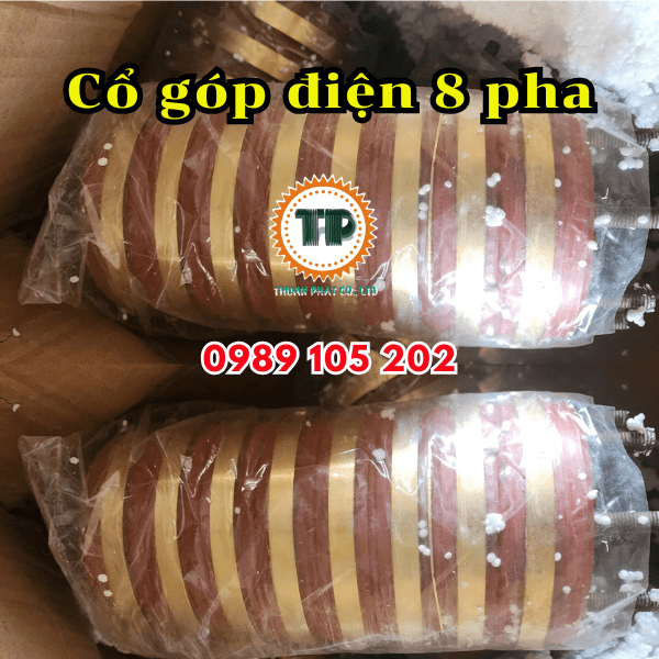 Cổ góp điện 8 pha quy cách 55x120x210mm Cổ góp điện 8 pha quy cách 55x120x210mm