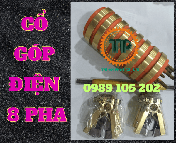 Cổ góp điện 8 pha Cổ góp điện 8 pha