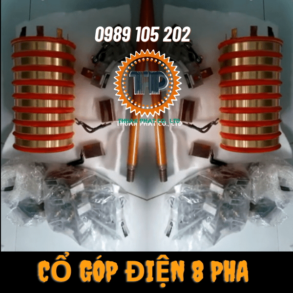 Bộ cổ góp điện 8 pha trục 75mm Bộ cổ góp điện 8 pha trục 75mm