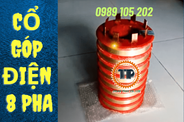Bộ cổ góp điện 8 pha trục 75mm Bộ cổ góp điện 8 pha trục 75mm