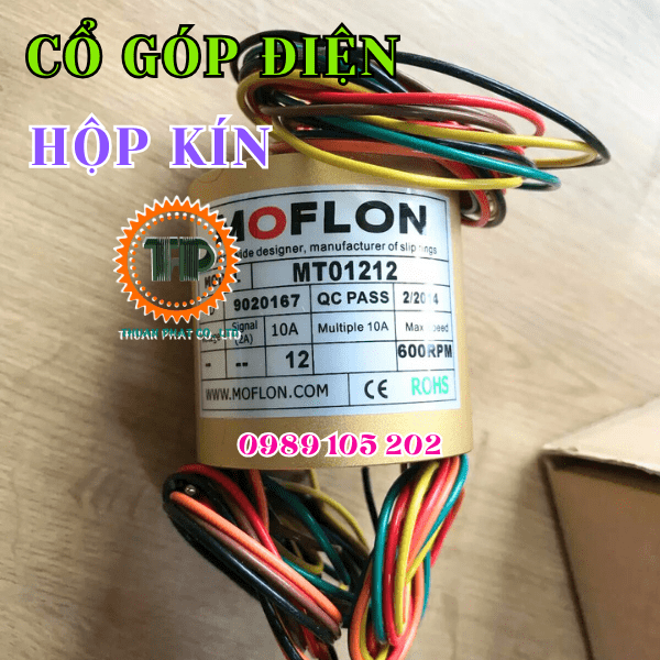 Cổ góp điện hộp kín 12 pha 10A hãng Moflon Cổ góp điện hộp kín 12 pha 10A hãng Moflon