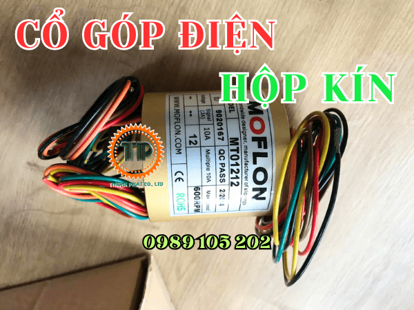 Cổ góp điện hộp kín 12 pha 10A hãng Moflon Cổ góp điện hộp kín 12 pha 10A hãng Moflon