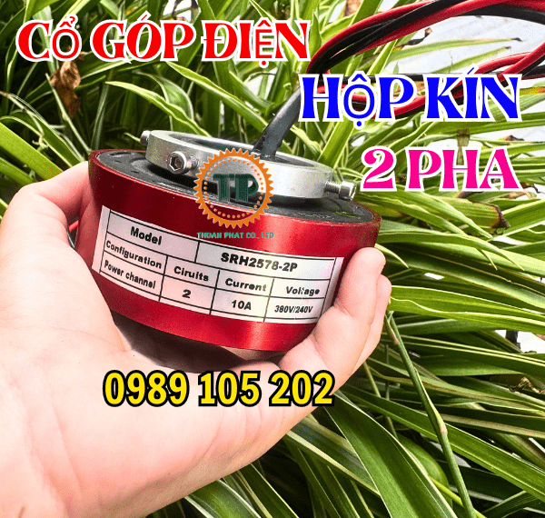 Cổ góp điện hộp kín 2 pha SRH-2578 Cổ góp điện hộp kín 2 pha SRH-2578