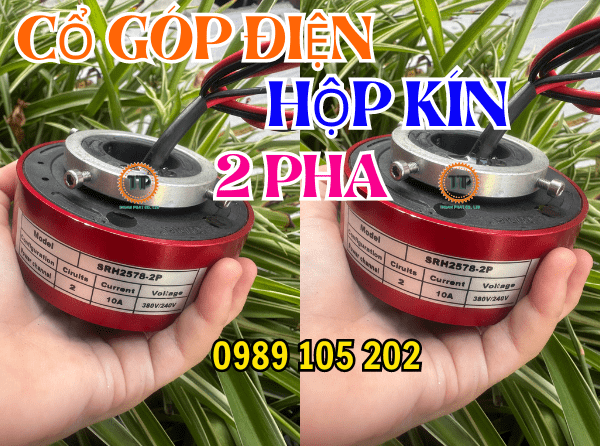 Cổ góp điện hộp kín 2 pha SRH-2578 Cổ góp điện hộp kín 2 pha SRH-2578