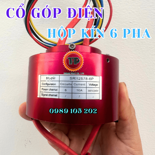 Cổ góp điện hộp kín 6 pha SRH-2578 Cổ góp điện hộp kín 6 pha SRH-2578