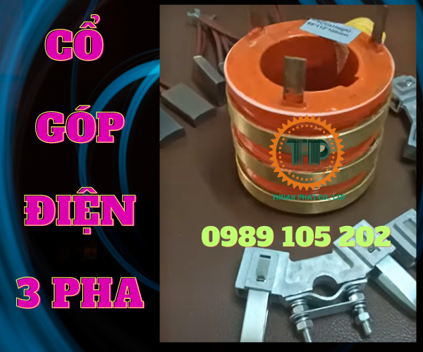 Cổ góp điện 3 pha kích thước 85 x 140 x 125 mm Cổ góp điện 3 pha kích thước 85 x 140 x 125 mm