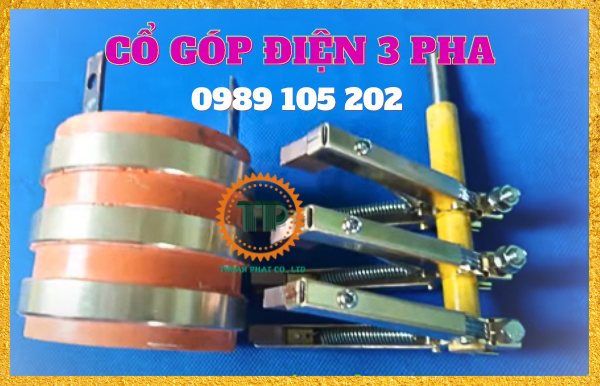Cổ góp điện 3 vành đồng Cổ góp điện 3 vành đồng