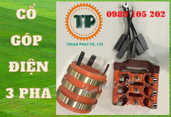 Cổ góp điện 3 cực Cổ góp điện 3 cực