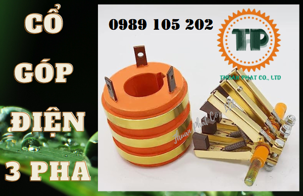 Cổ góp điện 3 cực Cổ góp điện 3 cực