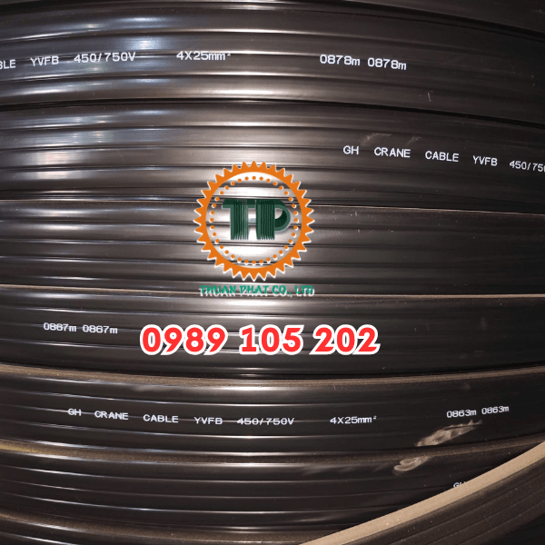 Dây cáp điện dẹt cho cầu trục Dây cáp điện dẹt cho cầu trục