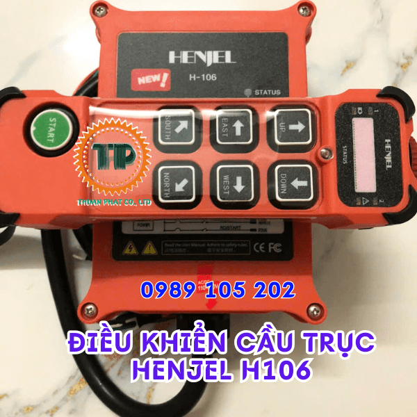 Điều khiển cầu trục từ xa  6 nút Henjel H-106 Điều khiển cầu trục từ xa  6 nút Henjel H-106
