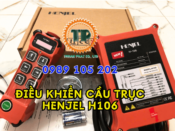 Điều khiển cầu trục từ xa 6 nút Henjel H-106 Điều khiển cầu trục từ xa 6 nút Henjel H-106