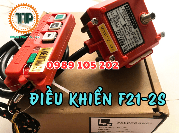 Điều khiển từ xa cầu trục 2 nút Telecrane F21-2S Điều khiển từ xa cầu trục 2 nút Telecrane F21-2S