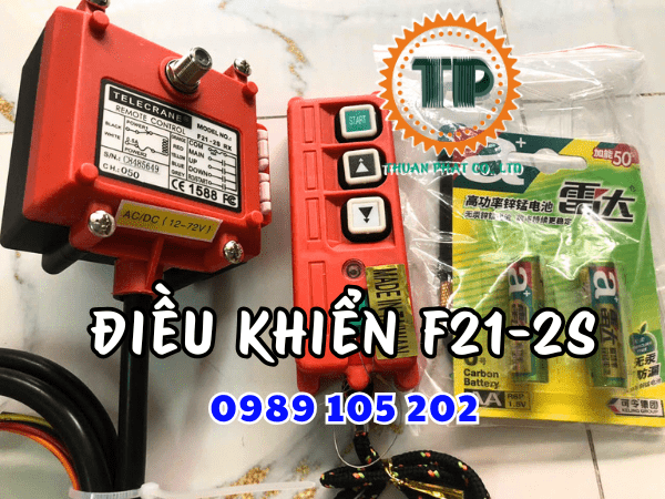 Điều khiển từ xa cầu trục 2 nút Telecrane F21-2S điện áp AC/DC(12-72V) Điều khiển từ xa cầu trục 2 nút Telecrane F21-2S điện áp AC/DC(12-72V)
