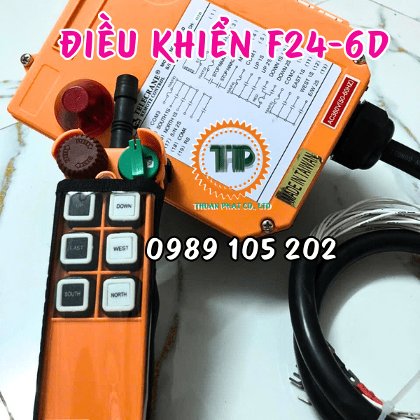 Điều khiển từ xa cầu trục 6 nút Telecrane F24-6D Điều khiển từ xa cầu trục 6 nút Telecrane F24-6D