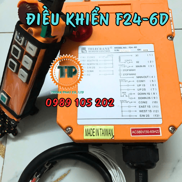 Điều khiển từ xa cầu trục 6 nút Telecrane F24-6D Điều khiển từ xa cầu trục 6 nút Telecrane F24-6D