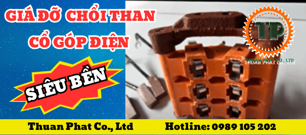 Giá đỡ chổi than cổ góp điện liền cực Giá đỡ chổi than cổ góp điện liền cực