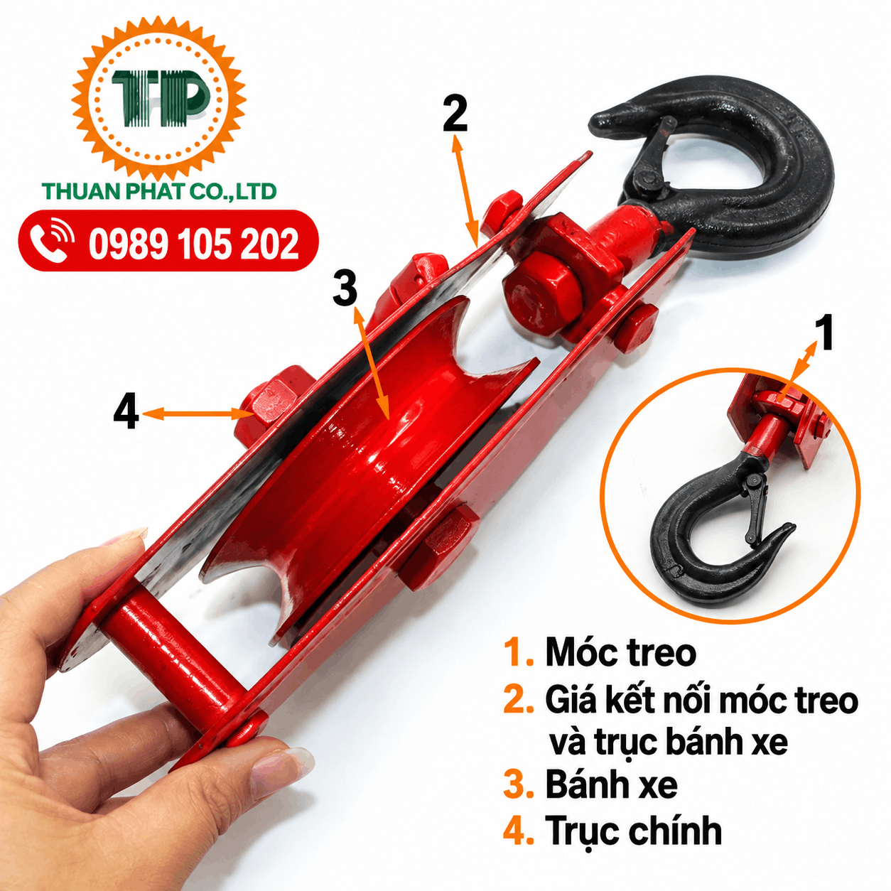 Móc treo ròng rọc 500kg – Giải pháp nâng hạ hiệu quả Móc treo ròng rọc 500kg – Giải pháp nâng hạ hiệu quả