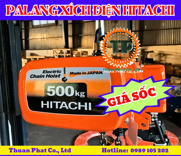Palang xích điện Hitachi 500kg Palang xích điện Hitachi 500kg