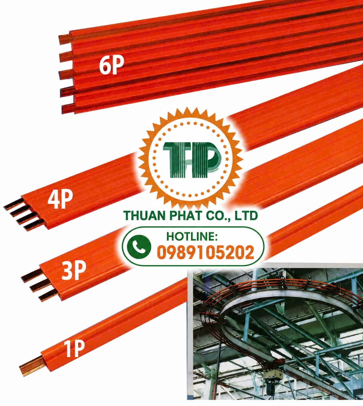 Ray điện cầu trục 1P, 3P, 4P, 6P Ray điện cầu trục 1P, 3P, 4P, 6P