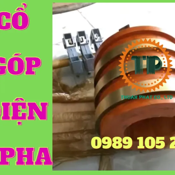 Cổ góp điện 3 vành trượt kích thước 55 x 100 x 90 mm
