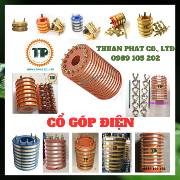 Cổ góp điện 3 pha, 4 pha, 5 pha, 6 pha, 8 pha