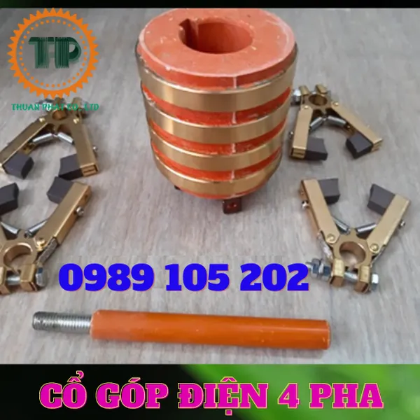 Bộ cổ góp điện 4 vành đồng