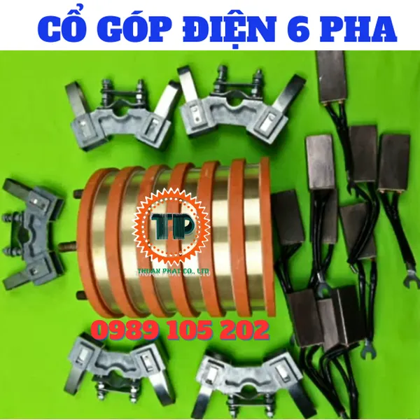 Vành góp chổi than 6 pha