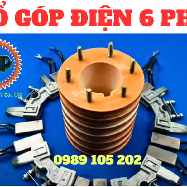 Cổ góp điện 6 pha đường kính 60