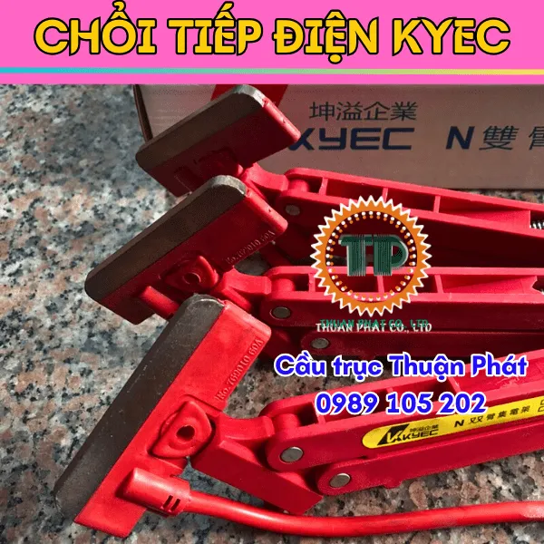 Chổi tiếp điện Kyec 3P-60A (màu đỏ) 