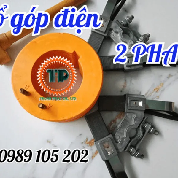 Cổ góp điện 2 pha 55*98*50mm