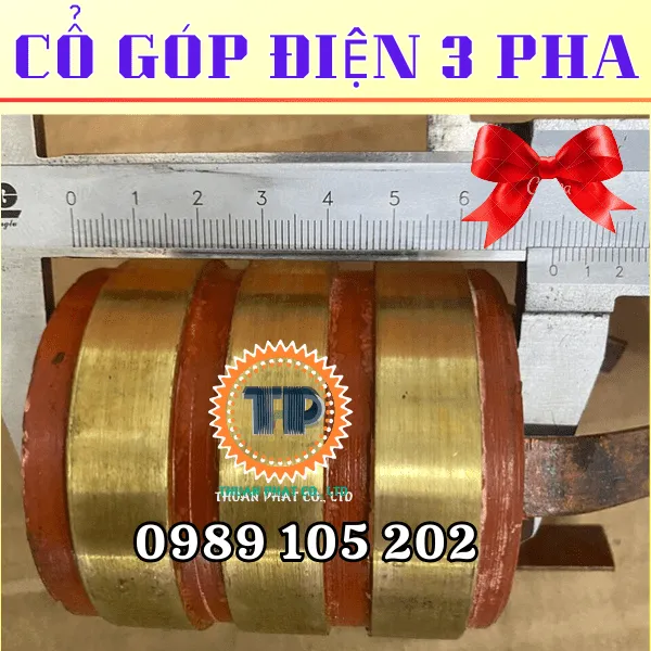 Cổ góp điện 3 cực dẫn điện