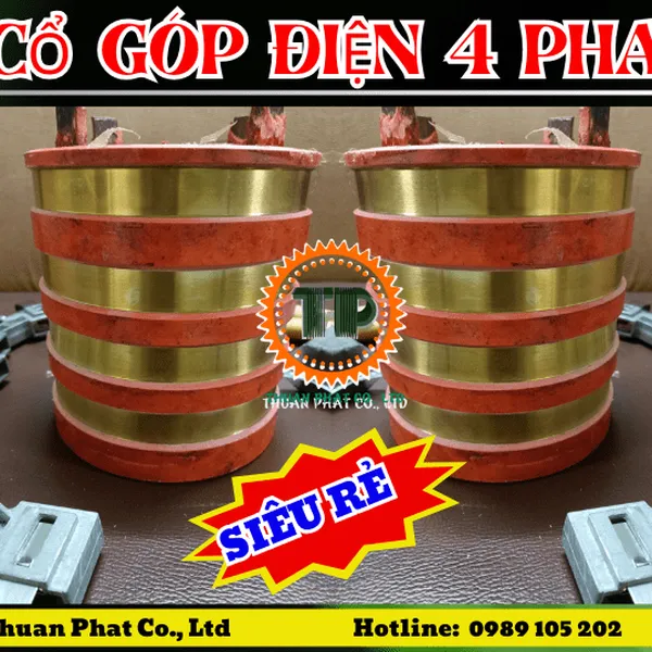 Cổ góp điện 4 vành trượt 56x130x95mm 