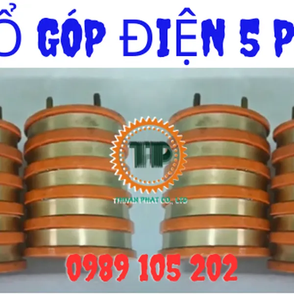Cổ góp điện 5 pha kích thước 50x130x120mm